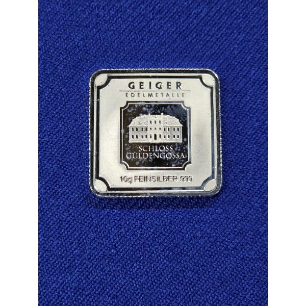 10 Gram .999 Fine Silver Geiger Guldengossa Designed Art Bar BV407652