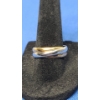 14K Gold Two-Tone Crossover Ring - Size 8 - Weight: 2.6g