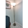 Image 2 : PICKUP IN NORTHFIELD - Tall (72") Torchiere / Floor Lamp Nickel Finish - Shade is 13" Diam - See Pic