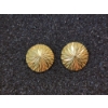 Image 1 : 14K Yellow Gold Circle Detailed Earrings TW: 0.5g