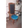 Image 2 : Unique Wooden Chair As Shown - 41 x 24 x 18 With Spinning Round Seat - See Pics