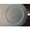 Image 8 : Excellent Condition 13''x9.5'' Vintage Exquisite Indiana Glass Co. Ice Blue Satin Matte Diamond Poin
