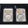 Image 3 : Set of Two 2023 NGC MS70 Morgan & Peace Silver Dollars - First Day of Issue - INCREDIBLE SET!