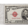 Image 2 : U.S. 1928 $5 Red Seal Bank Note in Protective Casing