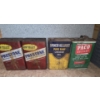 Image 1 : Two Vintage Unopened 1 Gallon Prestone Coolant Cans & Two Gallon Empty Oil Cans