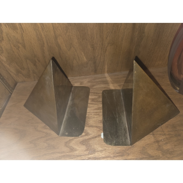 Stylish Brass Bookends 
