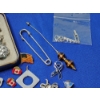 Image 3 : Lot of Assorted Fashion Pins and Rings - in Included Jewelry Box