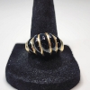 Image 1 : Vintage 14K Yellow Gold Fluted Onyx Dome Ring - Size 9.5 - Total Weight: 9.3g