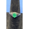 Image 1 : Women's 14K Gold Ring With Emerald - Weight: 1.5g