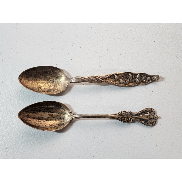 Two Vintage Sterling Silver Spoons TW: 44.6g