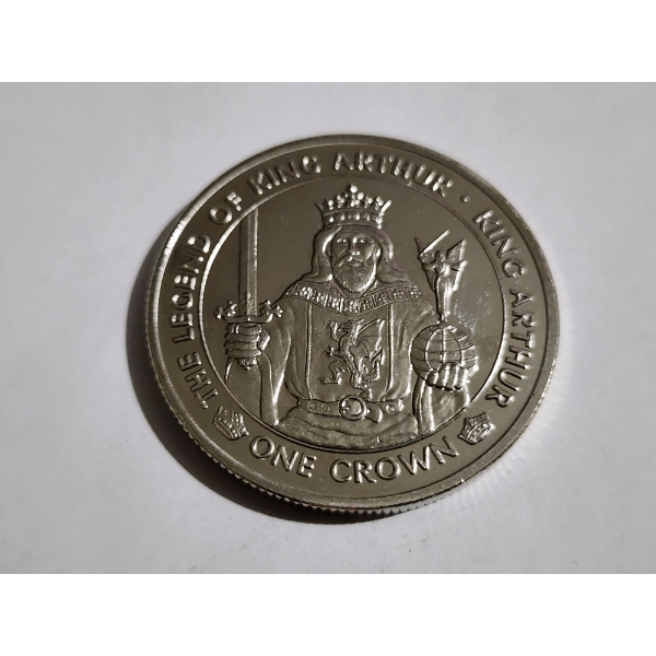 1996 Queen Elizabeth II Legend of King Arthur 1 Crown Copper-Nickel ~ Great Collector Coin!
