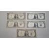 Image 1 : (5) $1 Silver Certificates - Series 1935 F, 1957 , 1957 A - Face Value: $5.00
