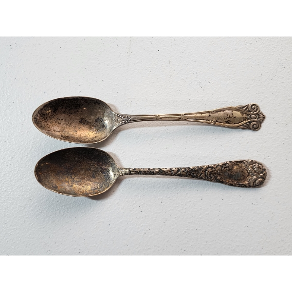 Two Vintage Sterling Silver Spoons TW: 60.1g