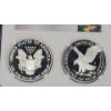 Image 2 : NGC 2 Coin Set 2020 - 2021-S PF 69 Ultra Cameo T-1 & T-2 1 0z Silver American Eagles