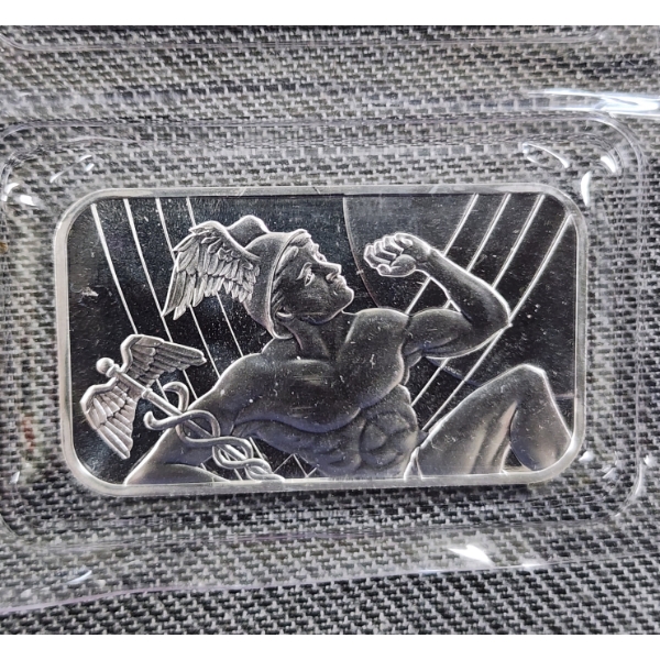 SMI Mercury One Troy Ounce .999 Fine Silver Bar