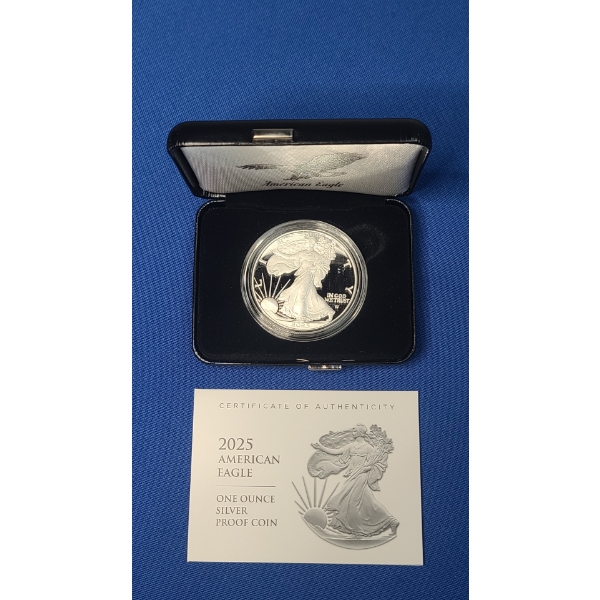 2025 -W U.S Mint 1 oz Silver American Eagle Proof Coin