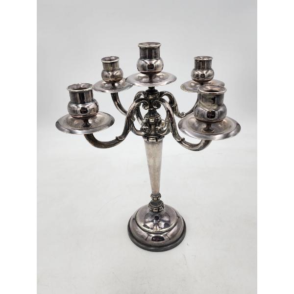Incredible Sterling Silver 5-Arm Candelabra - Total Weight: 5.4lbs