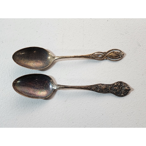 Two Vintage Sterling Silver Spoons TW: 47.4g
