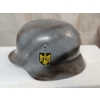 Image 1 : German World War II M42 Single-Decal Combat Helmet (11 x 6 1/2 Inches)