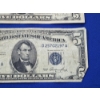 Image 5 : x2 United States Blue Seal $5 Silver Certificates: Series 1934 D & 1953 - FV: $10.00