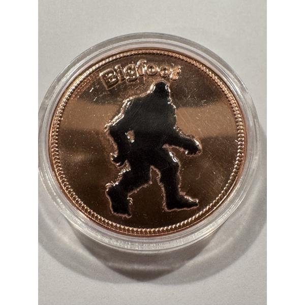RARE BIGFOOT IS ALIVE .999 FINE COPPER TROY OUNCE IN HOLDER - MINT CONDITION - INCREDIBLE COIN