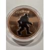 Image 1 : RARE BIGFOOT IS ALIVE .999 FINE COPPER TROY OUNCE IN HOLDER - MINT CONDITION - INCREDIBLE COIN