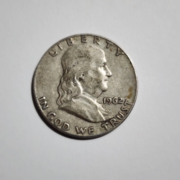 1962-D United States 90% Silver Franklin Half Dollar ~ Great Coin!