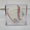 Image 5 : CODY ALLEN, LONNIE CHISENHALL & FRANCISCO LINDOR Hand Signed Official Size Rawlings Baseball in Case