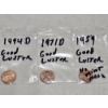 Image 3 : Pennies (3) - Good Luster (1959, 1971D, 1994D)