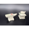 Image 1 : Beautiful Floral Anvil & Coffee Grinder Salt & Pepper Shakers - ~1 inch each 