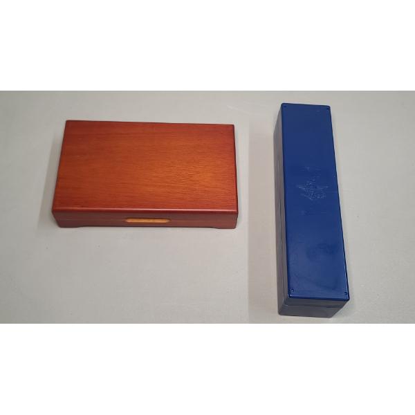 Whitman 2x2x9 Plastic Coin Storage Box & Wooden 7.5" x 4.5"  Storage 2 Coin Slab Box