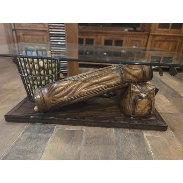 Unique PGA Glass Top Coffee Table. Beautiful Details!