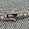 Image 4 : Beautiful 14K White Gold Bracelet Ft. Breathtaking Clear Stones ~ Weighing 8.2 Grams