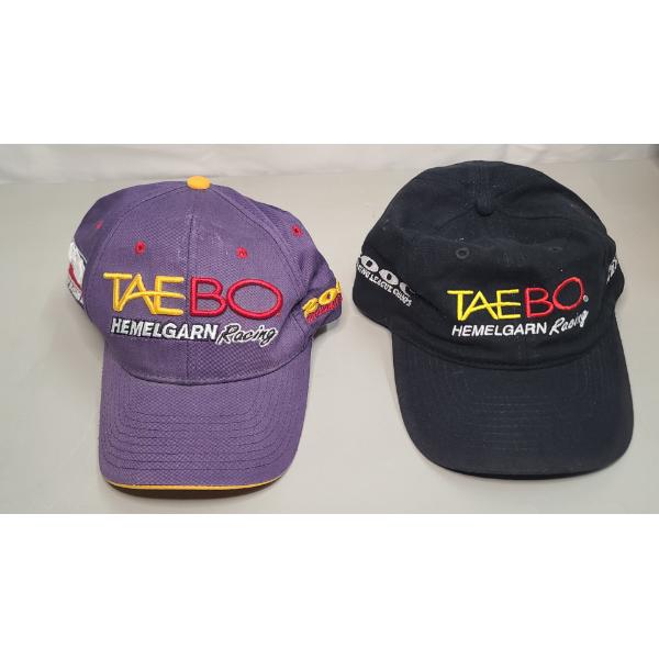 (2) Vintage TaeBo Buddy Lazier Hemelgarn Racing Hats