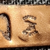 Image 6 : Very Nice Vintage 999 Copper Southwestern Style Bracelet Ft. Thunderbird & Arrow Motif Engravings ~ 