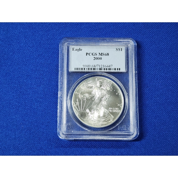 2000 Silver American Eagle PCGS MS86 $1 - 1 oz .999 Fine Silver Coin 