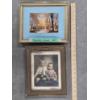 Image 6 : Vintage Collectables Including Alliance Ohio Framed Photo, Small Cedar Box, Plastic T's, Wire Crate 