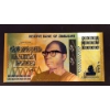 Image 1 :  REPUBLIC OF ZIMBABWE - ONE HUNDRED DECILLION DOLLARS -24K .999 Pure Gold Foil Note - Mint.  2/4