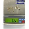 Image 5 : 14K Gold Earrings, 2 Pairs of Hoop/Dangle, Total Weight 5.3g