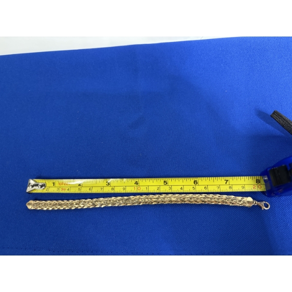 Beautiful 8 inch Sterling Silver Gold Plated Bracelet - 9.2 grams