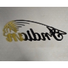 Image 2 : Indian Motorcycle Company Logo Black & Yellow Metal Hanging Sign - approx. 19.5 in