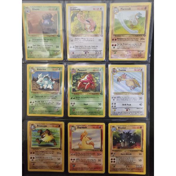 Lot of (9) Assorted Pokemon Trading Cards - Jungle Edition