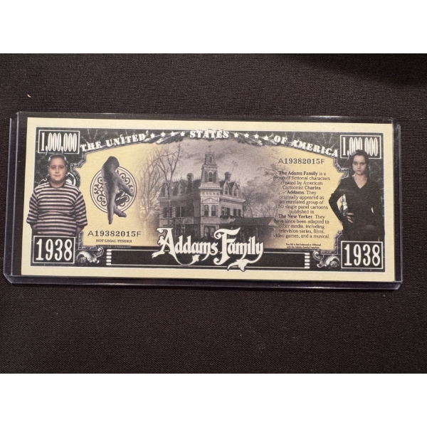 Vintage Addams Family One Million Dollar Bill - Mint Condition