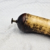 Image 7 : Vintage Black Powder Horn with Wooden Plug & Spout – Approx. 9"