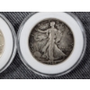 Image 3 : Two 90% Silver Walking Liberty United States Half Dollars in Protective Capsules ~ Face Value $1.00