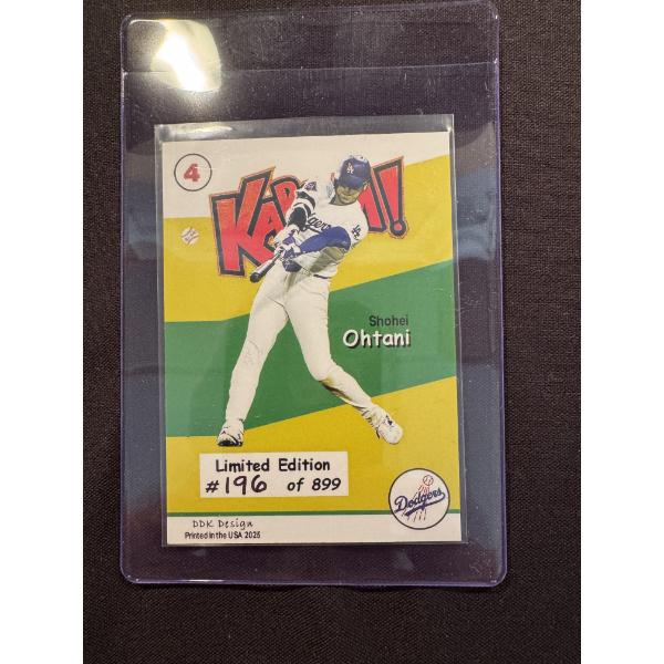 Shohei Ohtani Los Angeles Dodgers Kaboom Baseball Card - Mint - Low Production - 196/899