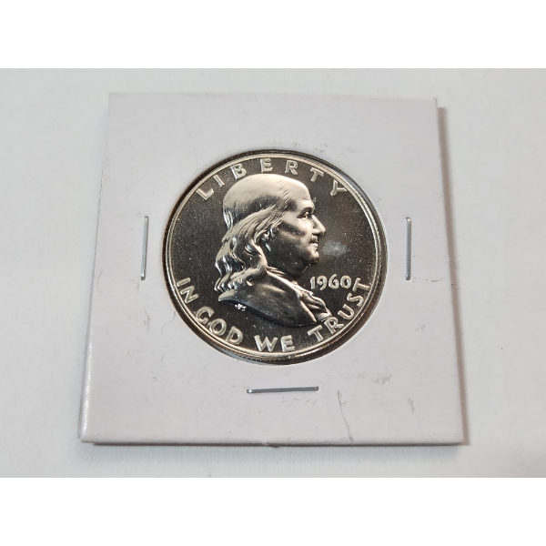 1960 Franklin Half Dollar - 90% Silver - Proof-Like Coin 