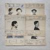 Image 1 : INTERESTING!!! Collection of 6 Antique MUGSHOT Bertillon Criminal Booking Sheets