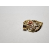 Image 3 : Gorgeous 10K Gold "I Love You" Heart Rose Pendant - Total Weight: 1.6g