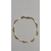 Image 3 : 14K Yellow Gold 8.5" Blue Sapphire & Diamonds - Weight: 9.0g